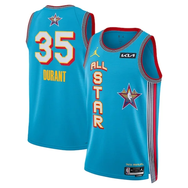 Carino Kevin Durant Jordan Brand Unisex 2025 NBA All Star Game Swingman Player Jersey Light Blue per gli appassionati