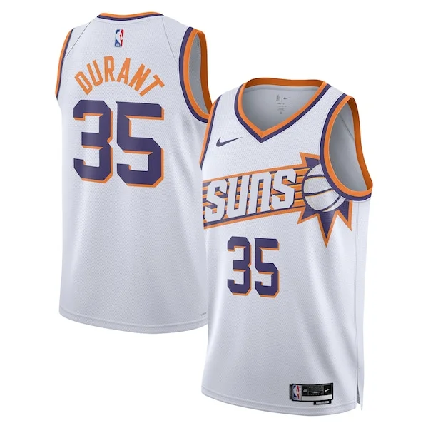 Robusto Prestigioso Kevin Durant Phoenix Suns Nike Unisex Swingman Jersey Association Edition White/Purple per gli appassionati