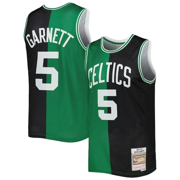 Fascinante Robusto Kevin Garnett Boston Celtics Hardwood Classics 2007/08 Split Swingman Jersey Black/Kelly Green per gli appassionati