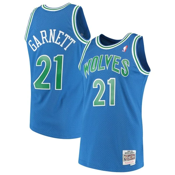 Incantevole Moderno Robusto Kevin Garnett Minnesota Timberwolves 1995/96 Hardwood Classics Swingman Jersey Blue per gli appassionati