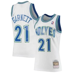 Comodo Kevin Garnett Minnesota Timberwolves 1995/96 Hardwood Classics Swingman Jersey White per gli appassionati