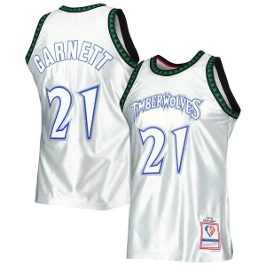 Carino Fascinante Kevin Garnett Minnesota Timberwolves 1997/98 Hardwood Classics 75th Anniversary Swingman Jersey Platinum per gli appassionati