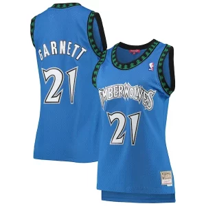 Fantastico Prestigioso Attraente Kevin Garnett Minnesota Timberwolves Women's Hardwood Classics Swingman Jersey Blue per gli appassionati