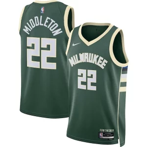 Sofisticato Elegante Splendido Khris Middleton Milwaukee Bucks Nike Unisex Swingman Jersey Icon Edition Hunter Green per gli appassionati
