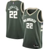 Classico Khris Middleton Milwaukee Bucks Nike Youth 2021/22 Swingman Jersey Icon Edition Hunter Green per gli appassionati