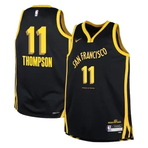 Robusto Klay Thompson Golden State Warriors Nike Youth Swingman Replica Jersey City Edition Black per gli appassionati