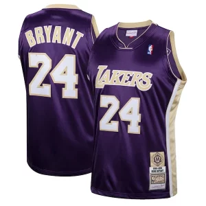 Elegante Trendy Ottimo Kobe Bryant Los Angeles Lakers Hall of Fame Class of 2020 #24 Authentic Hardwood Classics Jersey Purple/Gold per gli appassionati