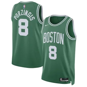 Trendy Accattivante Elegante Kristaps Porzingis Boston Celtics Nike Unisex Swingman Jersey Icon Edition Kelly Green per gli appassionati