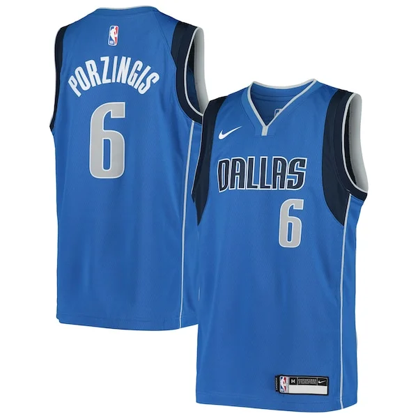 Elegante Gorgeous Kristaps Porzingis Dallas Mavericks Nike Youth Swingman Jersey Icon Edition Blue per gli appassionati