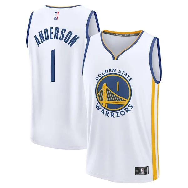 Comodo Versatile Delizioso Kyle Anderson Golden State Warriors Fast Break Replica Player Jersey Association Edition White per gli appassionati