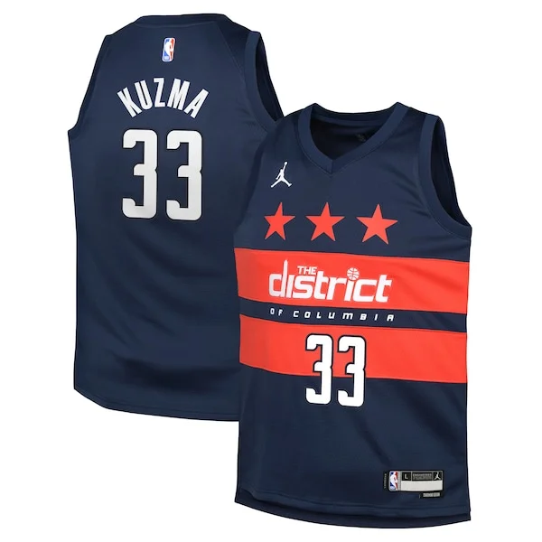 Sofisticato Kyle Kuzma Washington Wizards Jordan Brand Youth Swingman Jersey Statement Edition Navy per gli appassionati