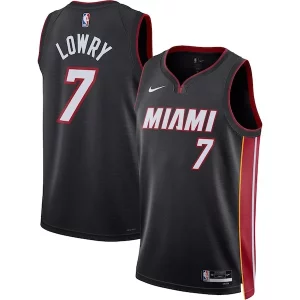 Sofisticato Kyle Lowry Miami Heat Nike Unisex Swingman Jersey Icon Edition Black per gli appassionati