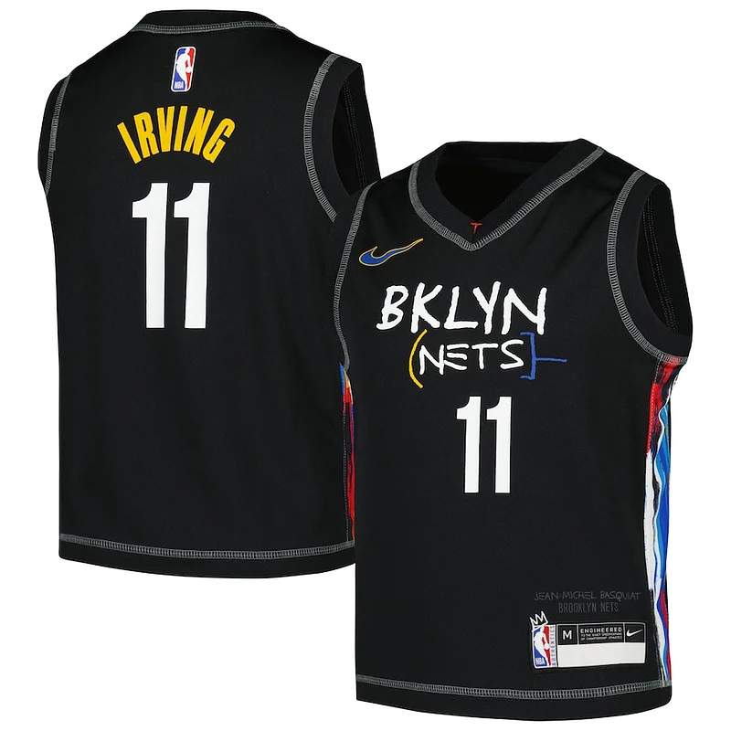 Eccezionale Carino Kyrie Irving Brooklyn Nets Nike Preschool 2020/21 Swingman Jersey City Edition Black per gli appassionati