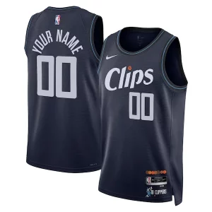 Eccezionale Versatile LA Clippers Nike Unisex 2023/24 Custom Swingman Jersey Navy City Edition per gli appassionati