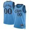 Lussuoso Elegante Moderno LA Clippers Nike Unisex 2024/25 Custom Swingman Jersey City Edition Light Blue per gli appassionati