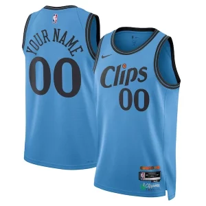 Lussuoso Elegante Moderno LA Clippers Nike Unisex 2024/25 Custom Swingman Jersey City Edition Light Blue per gli appassionati