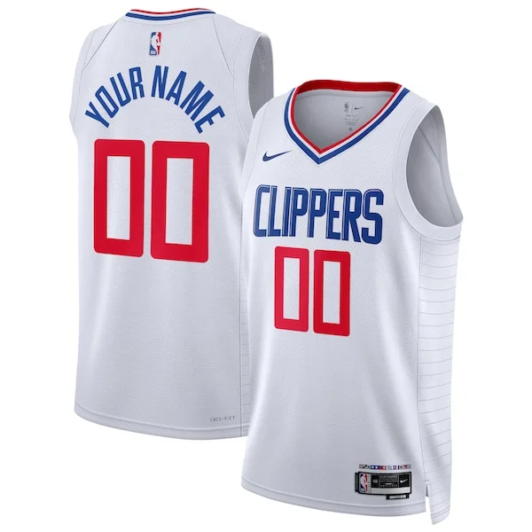 Gorgeous Duraturo LA Clippers Nike Unisex Swingman Custom Jersey White Association Edition per gli appassionati