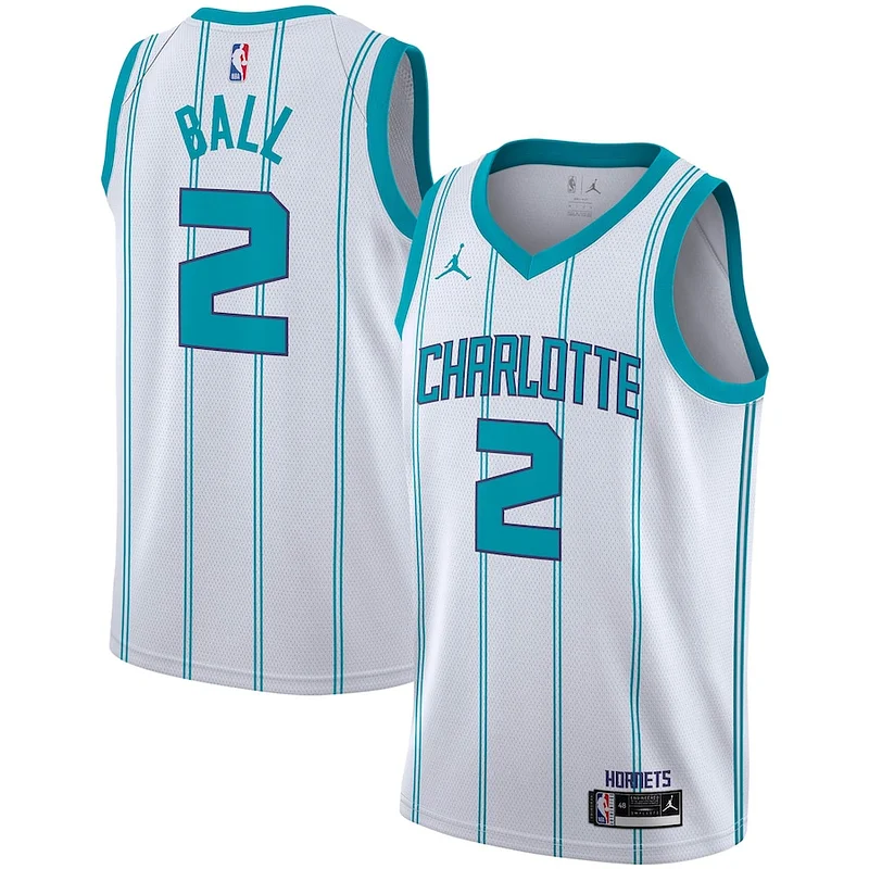 Eccezionale Fascinante LaMelo Ball Charlotte Hornets Jordan Brand 2020/21 Swingman Player Jersey Association Edition White per gli appassionati