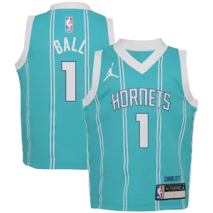 Eccezionale LaMelo Ball Charlotte Hornets Jordan Brand Preschool Swingman Player Jersey Icon Edition Teal per gli appassionati