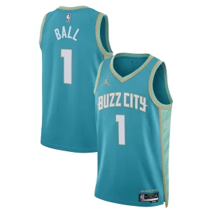Resistente LaMelo Ball Charlotte Hornets Jordan Brand Unisex 2023/24 Swingman Jersey Teal City Edition per gli appassionati