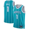 Classico LaMelo Ball Charlotte Hornets Jordan Brand Unisex Swingman Jersey Icon Edition Teal/White per gli appassionati