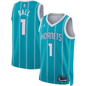 Classico LaMelo Ball Charlotte Hornets Jordan Brand Unisex Swingman Jersey Icon Edition Teal/White per gli appassionati