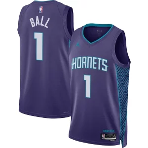 Delizioso Splendido LaMelo Ball Charlotte Hornets Jordan Brand Unisex Swingman Jersey Statement Edition Purple per gli appassionati