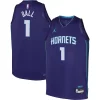 Incantevole Raffinato Eccezionale LaMelo Ball Charlotte Hornets Jordan Brand Youth Swingman Jersey Statement Edition Purple per gli appassionati