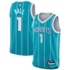 Cool Bellissimo LaMelo Ball Charlotte Hornets Nike Youth Swingman Jersey Icon Edition Teal per gli appassionati