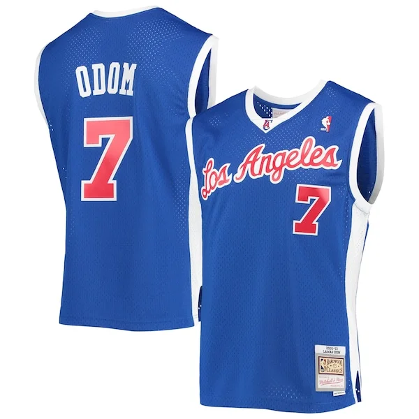 Incantevole Lamar Odom LA Clippers 2001/02 Hardwood Classics Swingman Jersey Royal per gli appassionati