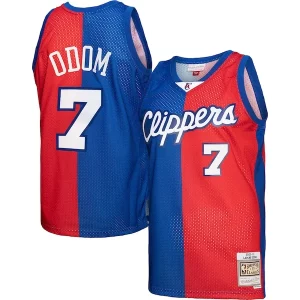 Cool Magnifico Stupendo Lamar Odom LA Clippers Hardwood Classics 2000/01 Split Swingman Jersey Royal/Red per gli appassionati