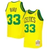 Carino Versatile Larry Bird Boston Celtics 1985 86 Hardwood Classics Reload 3.0 Swingman Jersey Gold per gli appassionati