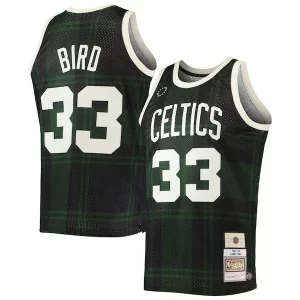 Incantevole Larry Bird Boston Celtics 1985/86 Hardwood Classics Uninterrupted Swingman Jersey Black per gli appassionati