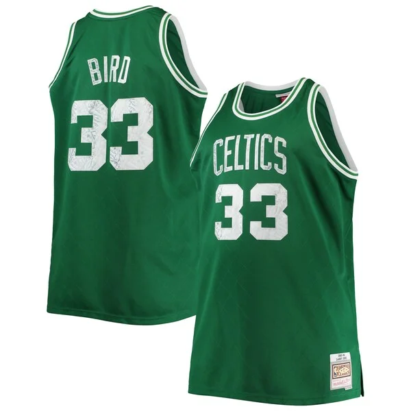 Comodo Larry Bird Boston Celtics Big & Tall 1985/86 NBA 75th Anniversary Diamond Swingman Jersey Kelly Green per gli appassionati