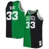 Stupendo Sofisticato Larry Bird Boston Celtics Big & Tall Hardwood Classics 1985/86 Split Swingman Jersey Kelly Green/Black per gli appassionati