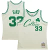 Sofisticato Larry Bird Boston Celtics Chainstitch Swingman Jersey Cream per gli appassionati