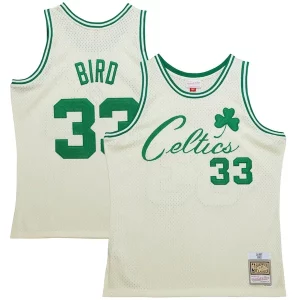 Sofisticato Larry Bird Boston Celtics Chainstitch Swingman Jersey Cream per gli appassionati