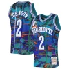 Incantevole Fantastico Prestigioso Larry Johnson Charlotte Hornets 1992/93 Hardwood Classics Lunar New Year Swingman Jersey Teal per gli appassionati