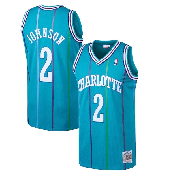 Gorgeous Bellissimo Attraente Larry Johnson Charlotte Hornets 1992/93 Hardwood Classics Swingman Jersey Teal per gli appassionati