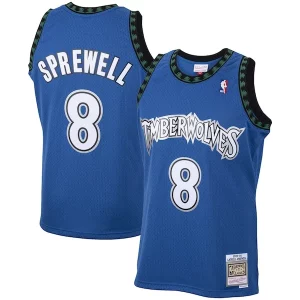 Carino Meraviglioso Latrell Sprewell Minnesota Timberwolves 2001/02 Hardwood Classics Swingman Jersey Blue per gli appassionati
