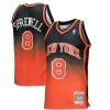Splendido Duraturo Pratico Latrell Sprewell New York Knicks 1998/99 Hardwood Classics Fadeaway Swingman Player Jersey Orange/Black per gli appassionati