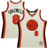 Attraente Carino Ottimo Latrell Sprewell New York Knicks Chainstitch Swingman Jersey Cream per gli appassionati