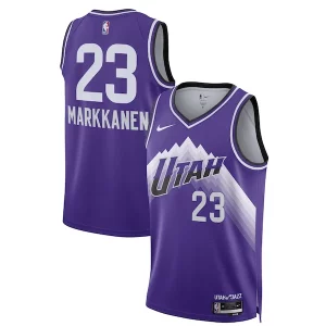 Ottimo Lauri Markkanen Utah Jazz Nike Unisex 2023/24 Swingman Jersey Purple City Edition per gli appassionati