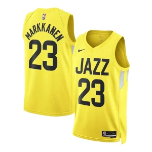 Splendido Ottimo Lauri Markkanen Utah Jazz Nike Unisex Swingman Jersey Association Edition Gold per gli appassionati