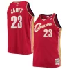 Versatile Fascinante Attraente LeBron James Cleveland Cavaliers 2003/04 Big & Tall Hardwood Classics Swingman Jersey Red per gli appassionati