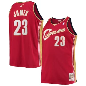 Versatile Fascinante Attraente LeBron James Cleveland Cavaliers 2003/04 Big & Tall Hardwood Classics Swingman Jersey Red per gli appassionati