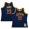 Classico LeBron James Cleveland Cavaliers 2015/16 Hardwood Classics Swingman Jersey Navy per gli appassionati