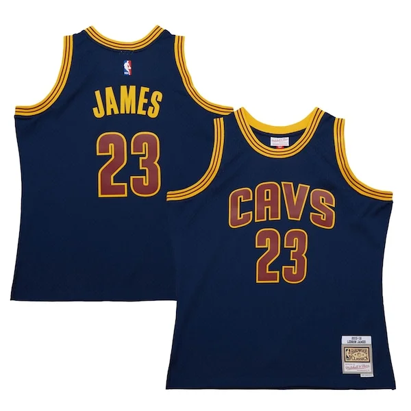 Classico LeBron James Cleveland Cavaliers 2015/16 Hardwood Classics Swingman Jersey Navy per gli appassionati