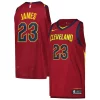 Fascinante Incantevole LeBron James Cleveland Cavaliers Nike Authentic Player Jersey Icon Edition Wine per gli appassionati