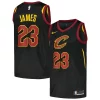 Lussuoso Moderno Cool LeBron James Cleveland Cavaliers Nike Swingman Player Jersey Statement Edition Black per gli appassionati